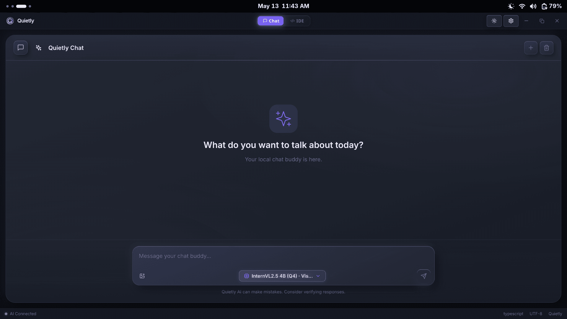 Quietly standalone chat interface for non-developers